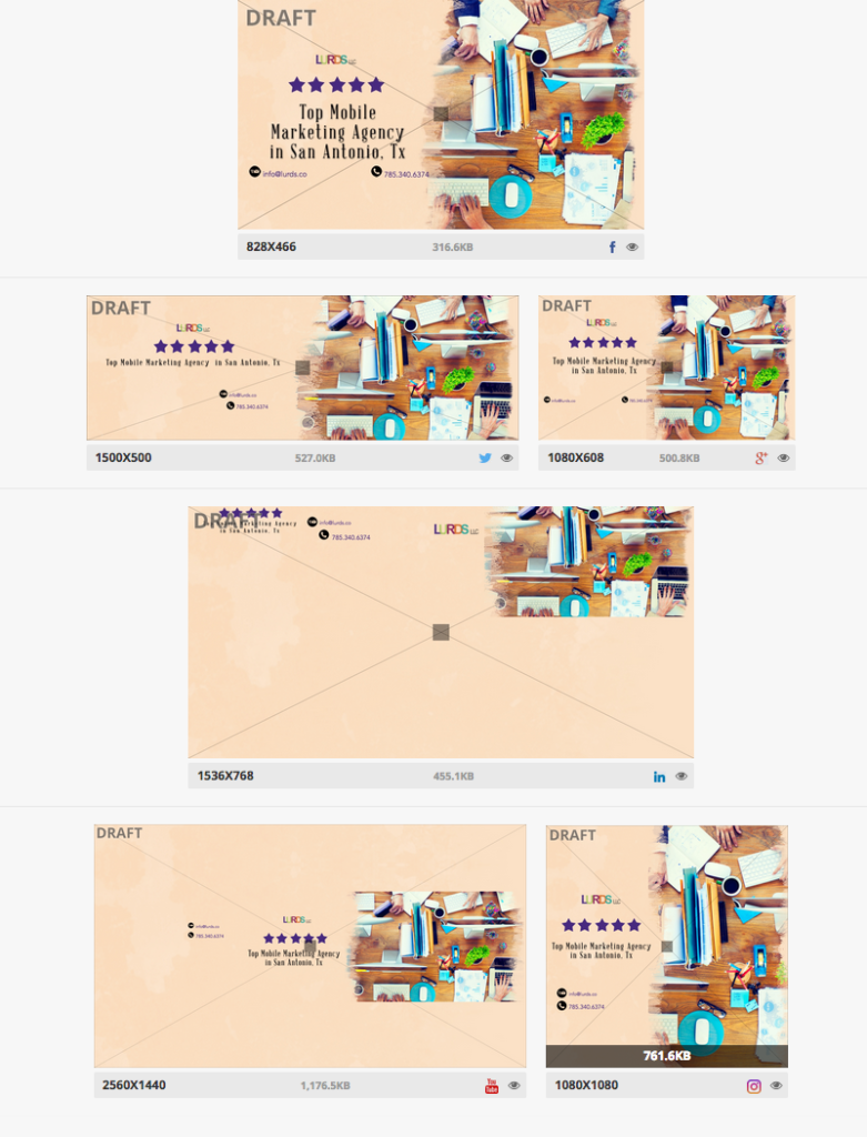 Social Media Profile Set